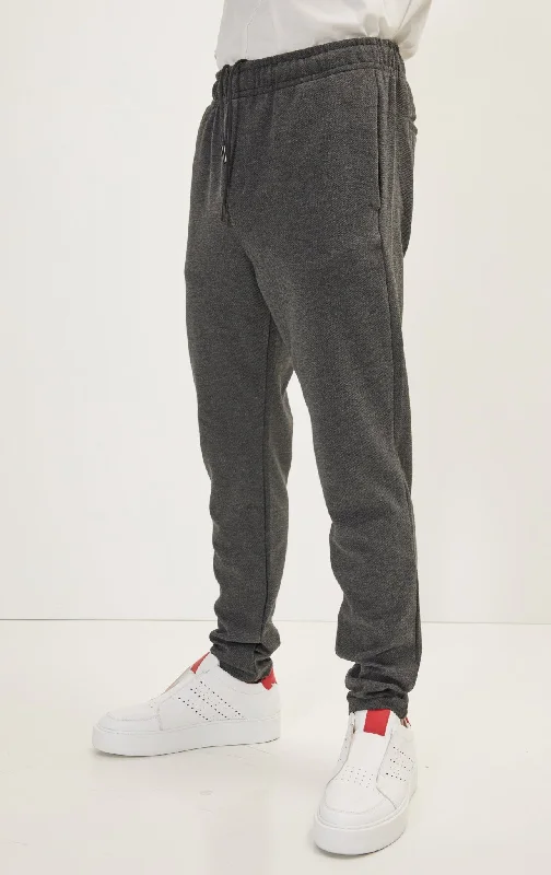 Effortless Minimal Daily Looks Hidden Drawstring Relaxed Pants - Anthracite