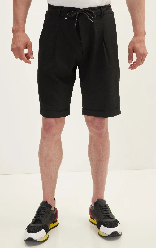 Rugged Rebel Casual Outerwear Black Shorts