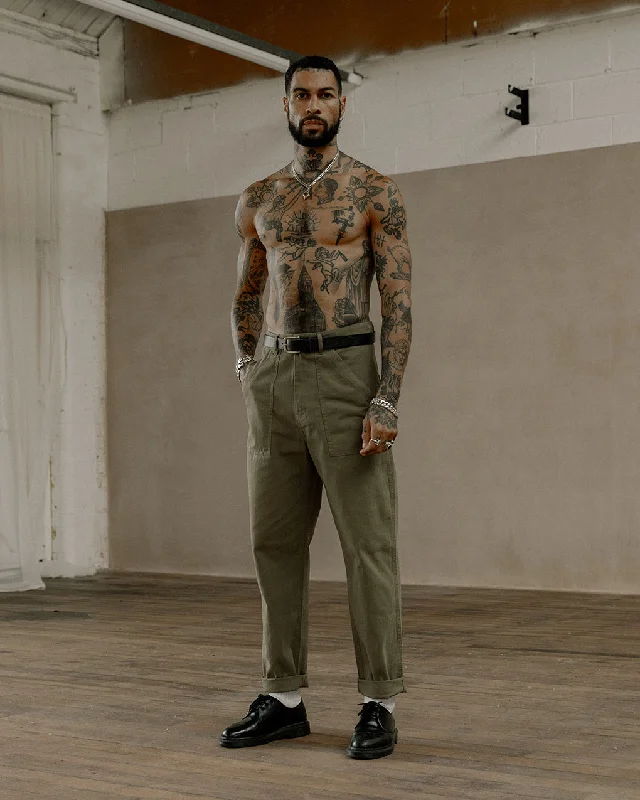 Minimal Timeless Relaxed Jackets 304 Service Fatigue Pants - Olive