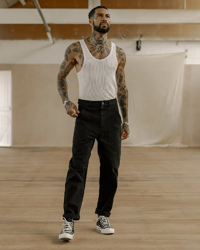 Sophisticated Modern Chic Styles 304 Service Fatigue Pants - Black