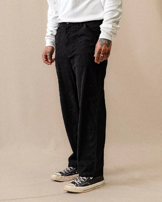 Contemporary Rugged Soft Fabrics 304 Waffle Cord Service Fatigue - Washed Black