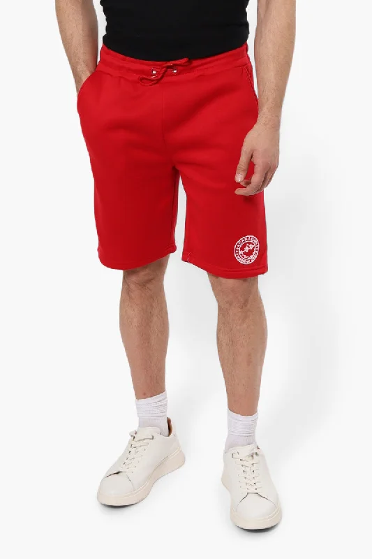 Classic Edge Chic Styles Canada Weather Gear Tie Waist Core Shorts - Red