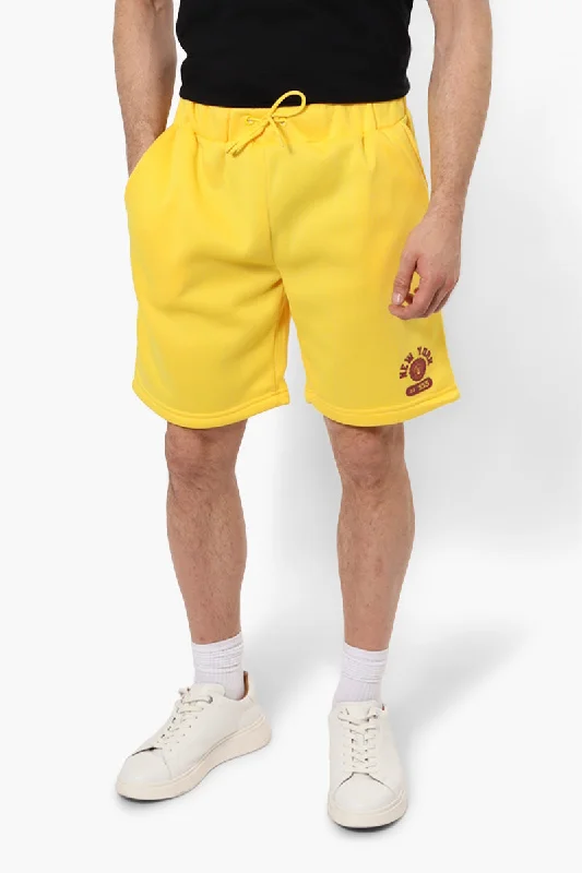 Retro Monochrome Daily Looks Super Triple Goose New York Core Shorts - Yellow