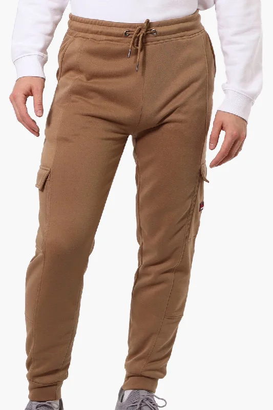 Smart Sophisticated Stylish Casuals Canada Weather Gear Tie Waist Cargo Joggers - Camel