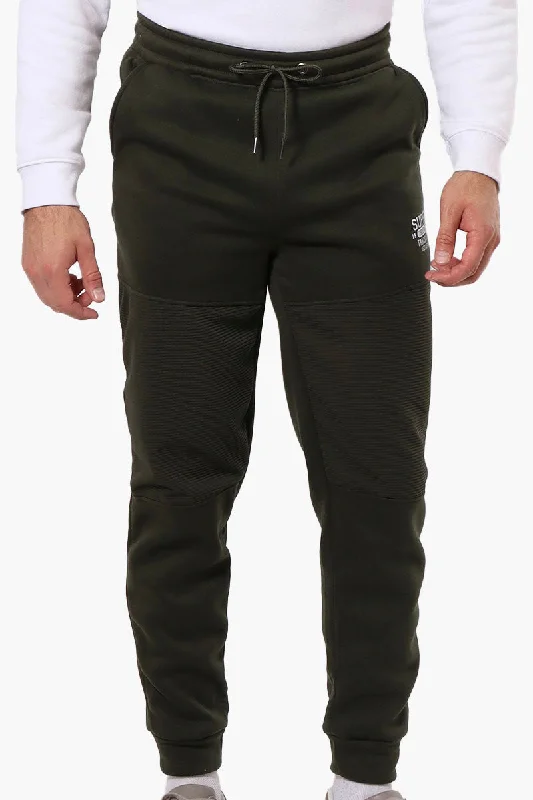 Retro Rugged Outdoor Apparel Super Triple Goose Track & Field Print Joggers - Olive