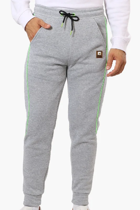 Retro Monochrome Layered Outfits Canada Work Gear Contrast Piping Detail Joggers - Grey Retro Monochrome Layered Outfits Canada Work Gear Contrast Piping Detail Joggers - Grey