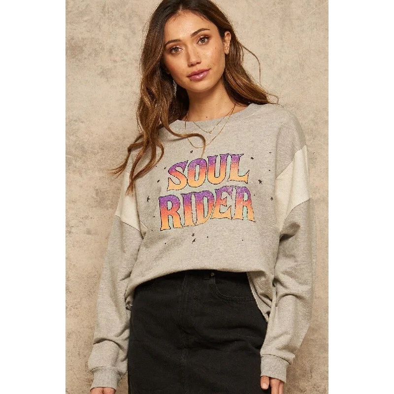 Relaxed Cool Casual Fits A French Terry Knit Graphic Sweatshirt