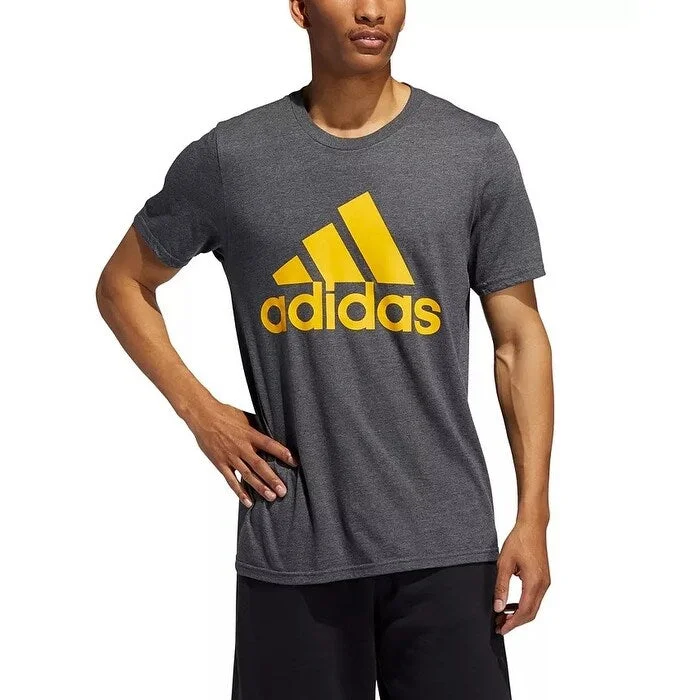 Relaxed Cool Comfortable Fits Adidas Men's Logo T-Shirt Grey Size Large