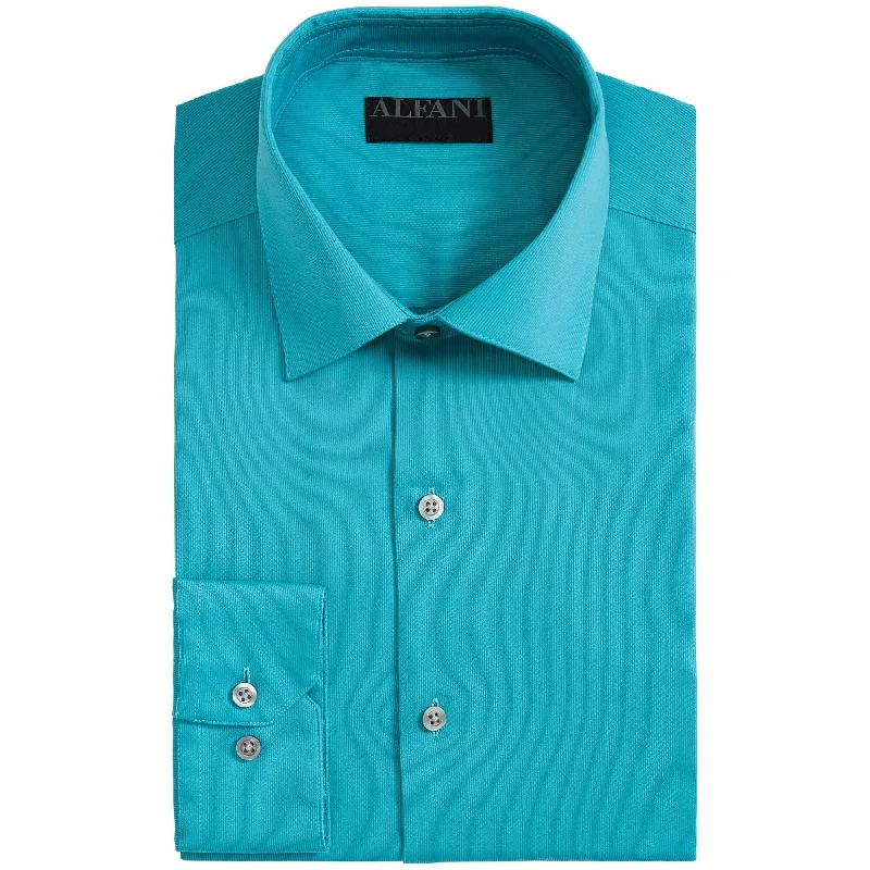 Contemporary Classic Relaxed Looks Alfani Men's Bedford Cord Dress Shirt Blue Size 17-17.5x32-33 Contemporary Classic Relaxed Looks Alfani Men's Bedford Cord Dress Shirt Blue Size 17-17.5x32-33