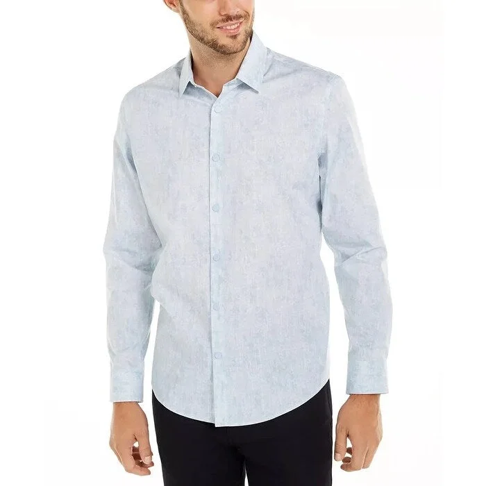 Relaxed Street Layered Styles Alfani Men's Classic-Fit Abstract Plaid Shirt Blue Size Large Relaxed Street Layered Styles Alfani Men's Classic-Fit Abstract Plaid Shirt Blue Size Large