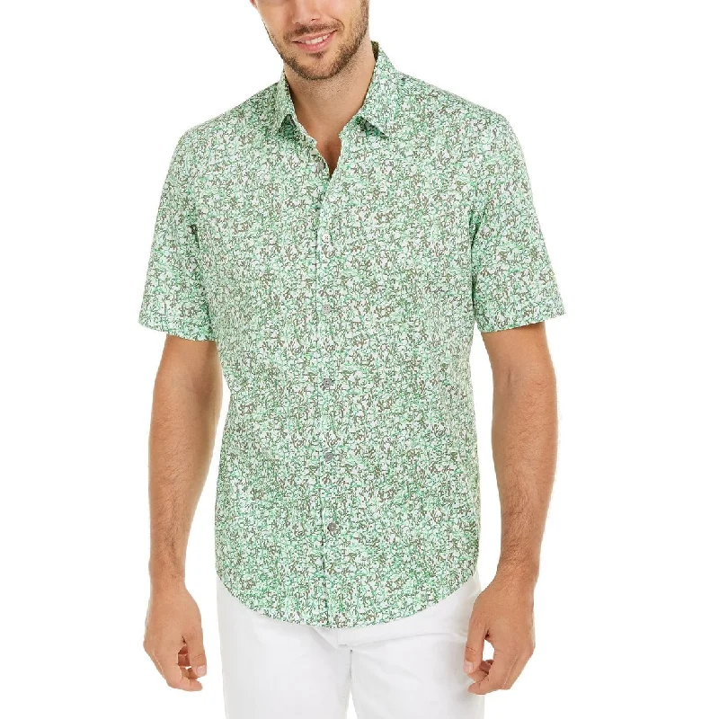 Minimal Classic Comfy Tops Alfani Men's Classic-Fit Lizard-Print Shirt Green Size Medium Minimal Classic Comfy Tops Alfani Men's Classic-Fit Lizard-Print Shirt Green Size Medium