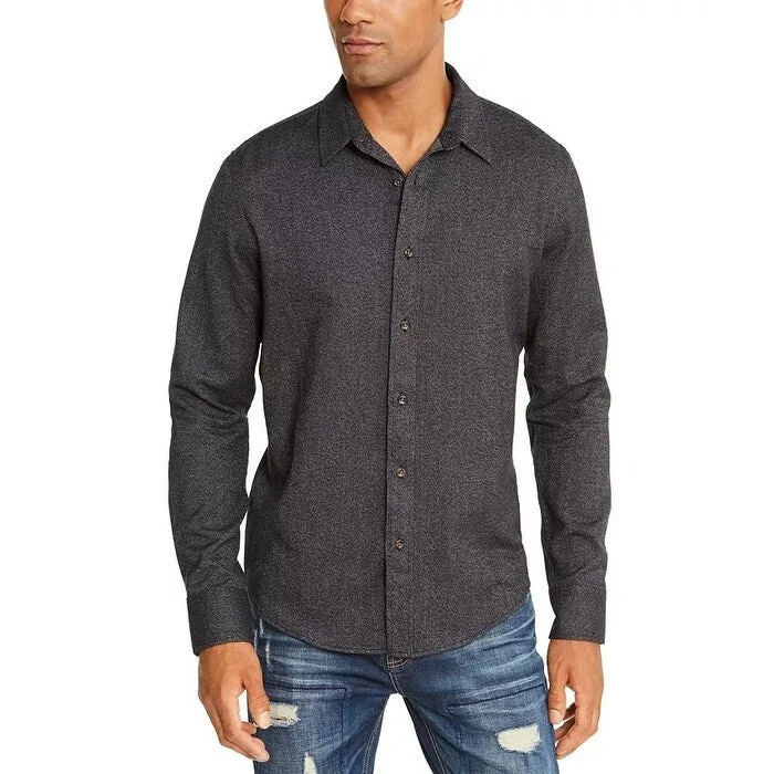 Sophisticated Luxe Sleek Designs American Rag Men's Matt Regular-Fit Brushed Twill Shirt Black Size M - Medium Sophisticated Luxe Sleek Designs American Rag Men's Matt Regular-Fit Brushed Twill Shirt Black Size M - Medium