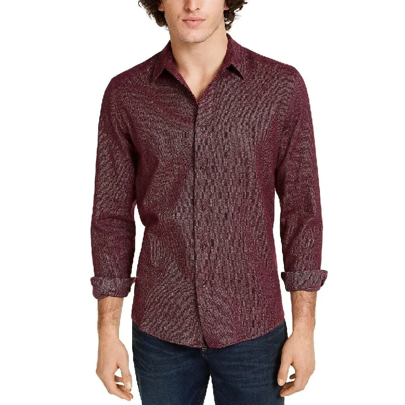 Urban Edge Athletic Outfits American Rag Men's Matt Regular-Fit Brushed Twill Shirt Red Size Extra Large Urban Edge Athletic Outfits American Rag Men's Matt Regular-Fit Brushed Twill Shirt Red Size Extra Large