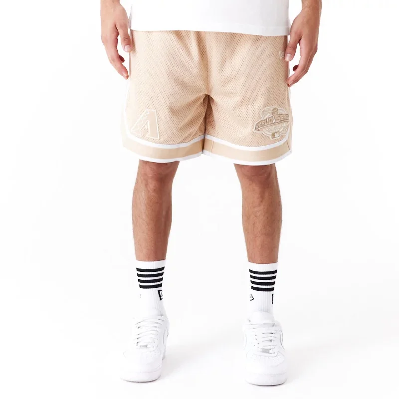 Street Chic All-Season Wear Arizona Diamondbacks World Series Light Beige Mesh Shorts