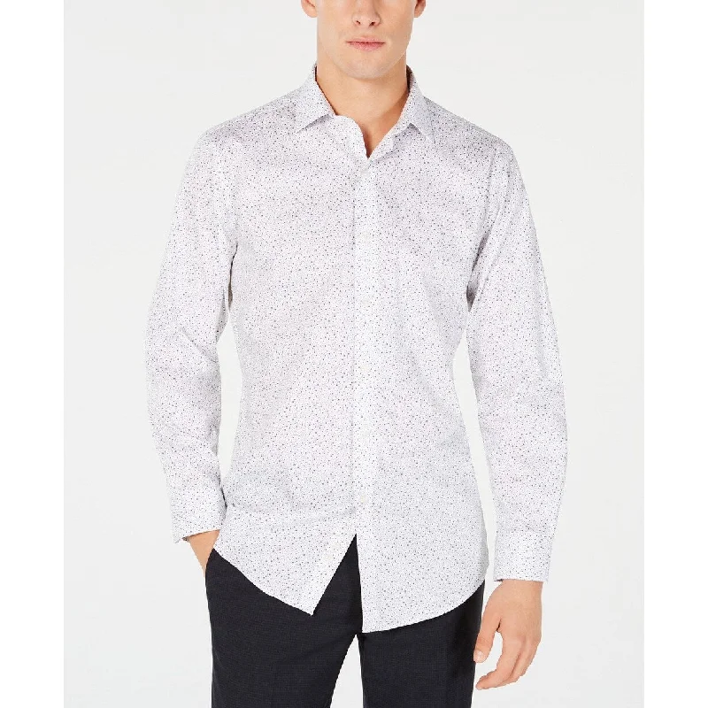 Urban Edge Casual Trousers Bar III Men's Scattered Dot-Print Dress Shirt Natural Size 15-34-35 Urban Edge Casual Trousers Bar III Men's Scattered Dot-Print Dress Shirt Natural Size 15-34-35