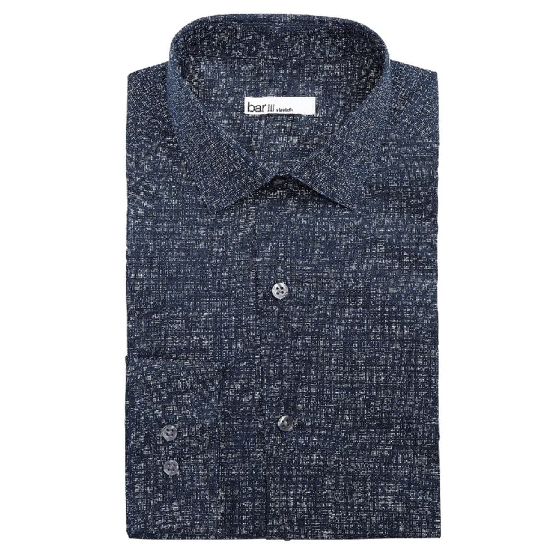 Polished Street Warm Jackets Bar III Men's Slim-Fit Strech Light Print Dress Shirt Blue Size 32X22 - 15-32-22 Polished Street Warm Jackets Bar III Men's Slim-Fit Strech Light Print Dress Shirt Blue Size 32X22 - 15-32-22