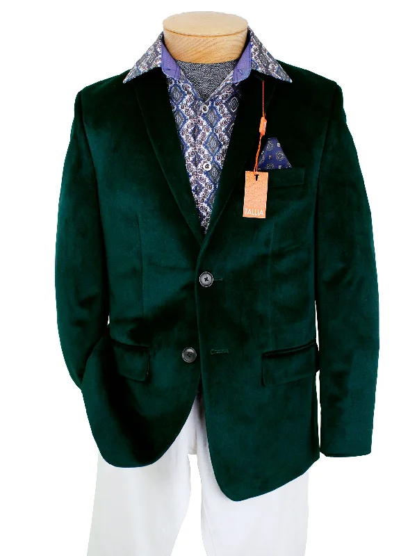 Modern Heritage Modern Basics Tallia 36791 Boy's Sport Coat - Velvet - Emerald
