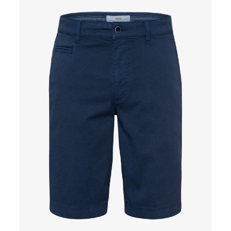 Edgy Luxe Everyday Apparel Brax Bari Cotton Stretch Tailored Shorts Cove 84-6748