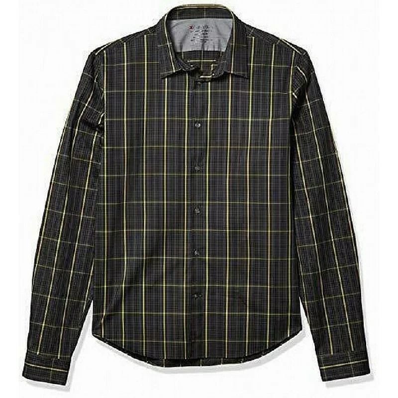 Understated Luxury Timeless Wardrobe Calvin Klein Men's Check Dress Shirt Black Size 15-15.5x32-33 Understated Luxury Timeless Wardrobe Calvin Klein Men's Check Dress Shirt Black Size 15-15.5x32-33
