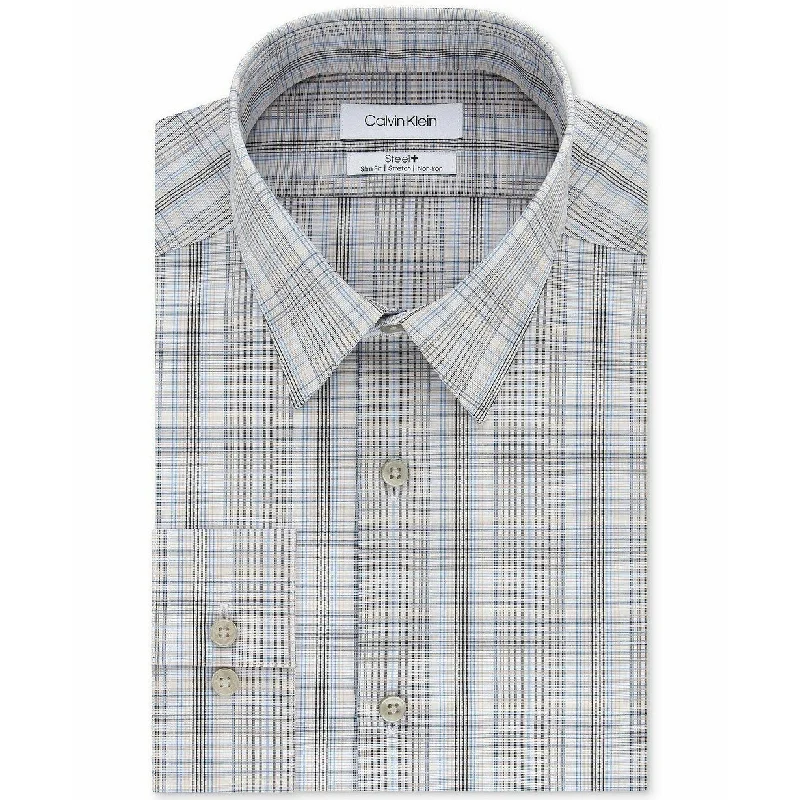 Minimalist Rebel Casual Trousers Calvin Klein Men's Plaid Dress Shirt Beige Size 14.5X32-33 Minimalist Rebel Casual Trousers Calvin Klein Men's Plaid Dress Shirt Beige Size 14.5X32-33