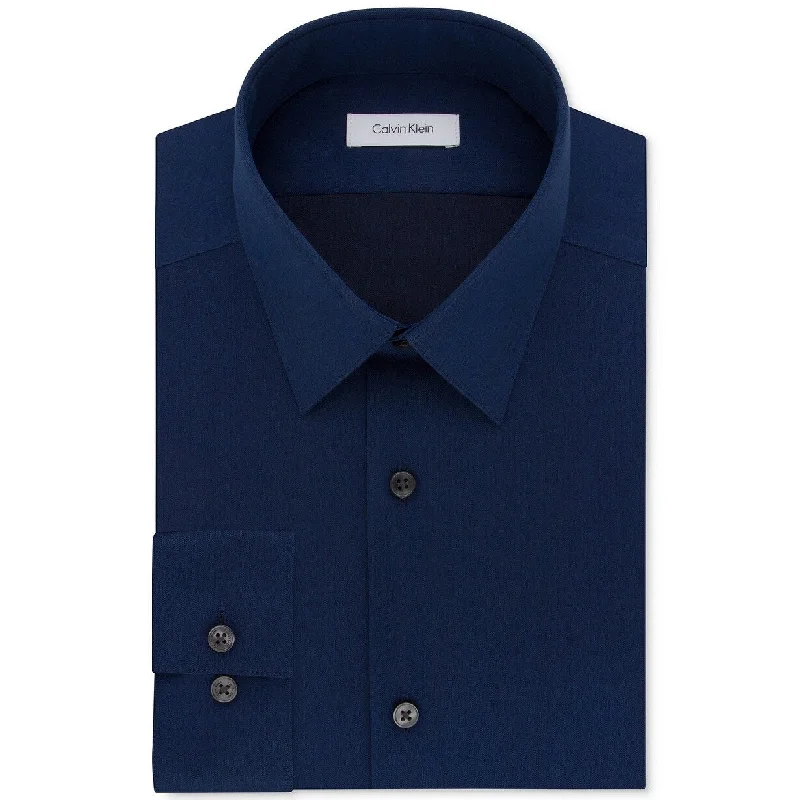 Chic Polished Athletic Tops Calvin Klein Men's Slim Fit Non Iron Performance Herringbone Point Collar Dress Shirt Purple Size 15-34-35 Chic Polished Athletic Tops Calvin Klein Men's Slim Fit Non Iron Performance Herringbone Point Collar Dress Shirt Purple Size 15-34-35