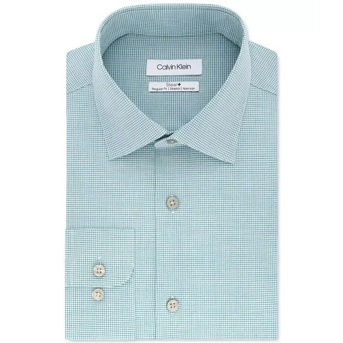 Heritage Rebel Cool Bottoms Calvin Klein Men's Steel Check Dress Shirt Green Size 15X34X35 Heritage Rebel Cool Bottoms Calvin Klein Men's Steel Check Dress Shirt Green Size 15X34X35