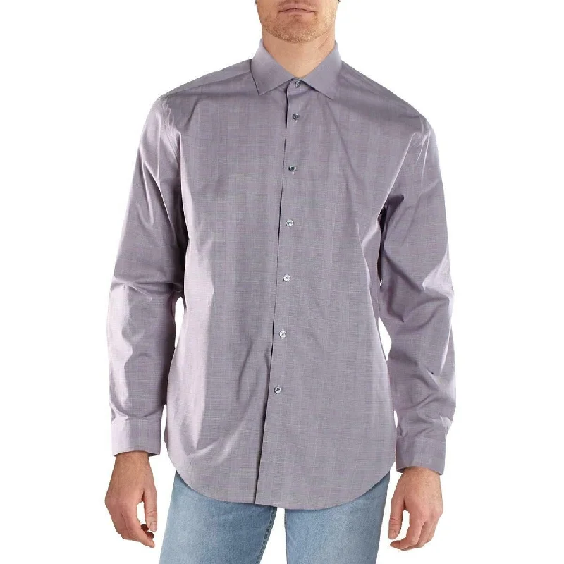 Effortless Rugged Casual Fits Calvin Klein Men's Steel Slim-Fit Non-Iron Performance Stretch Print Dress Shirt Dark Red Size 34-35 Effortless Rugged Casual Fits Calvin Klein Men's Steel Slim-Fit Non-Iron Performance Stretch Print Dress Shirt Dark Red Size 34-35