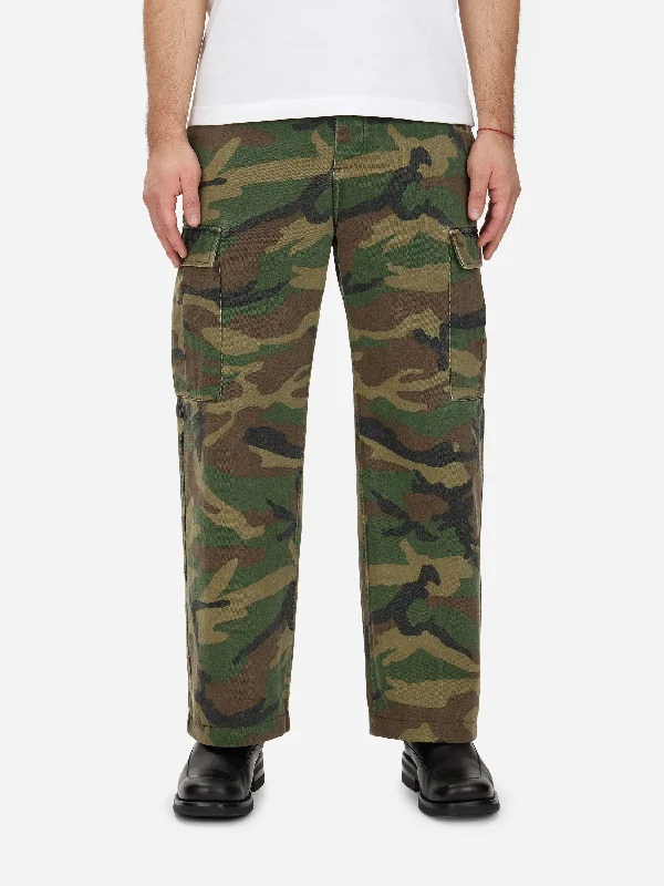 Sophisticated Rugged Comfy Pants Cargo Pant ~ Camo Twill