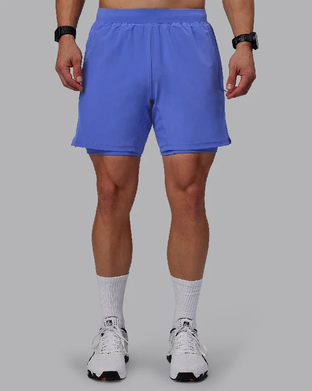 Understated Street Chic Styles Challenger 6" Lined Performance Shorts - Baja Blue