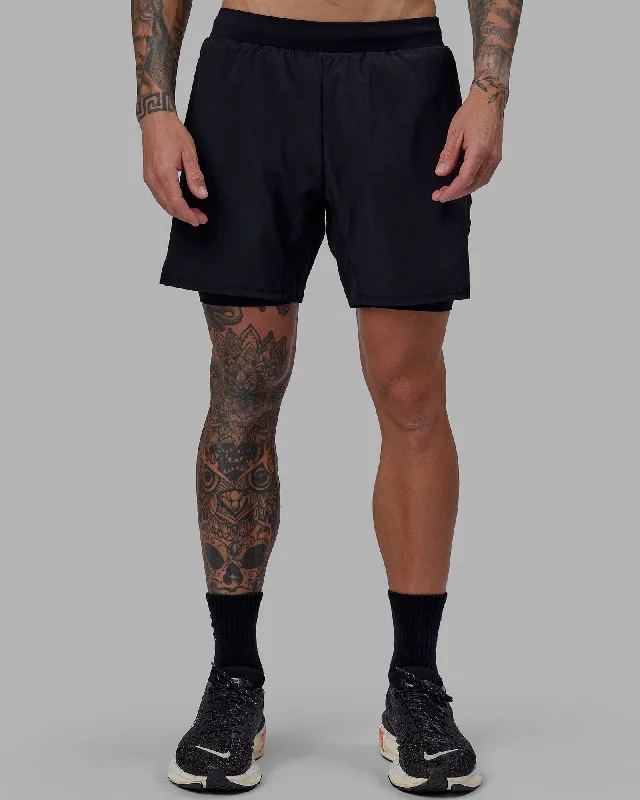 Sleek Modern Cozy Jackets Challenger 6" Lined Performance Shorts - Black