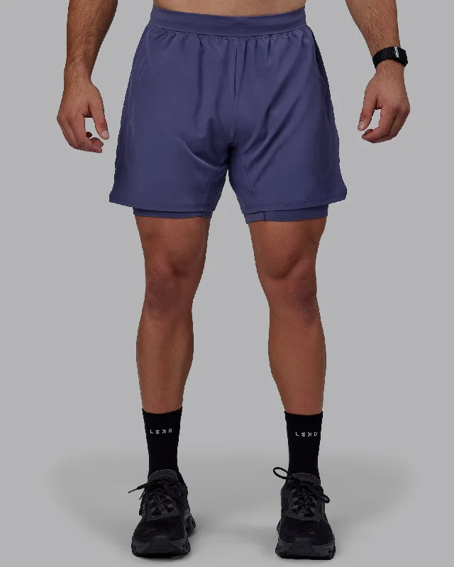 Polished Street Athletic Gear Challenger 6" Lined Performance Shorts - Future Dusk