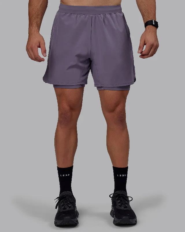 Timeless Cool Casual Styles Challenger 6" Lined Performance Shorts - Purple Sage