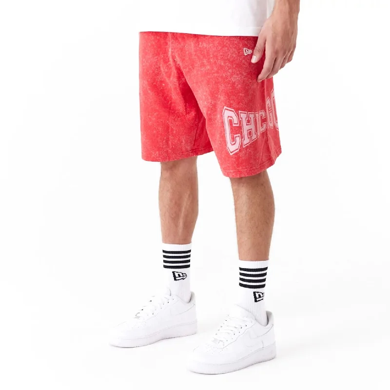 Vintage Street Lightweight Fabrics Chicago Bulls NBA Washed Red Shorts