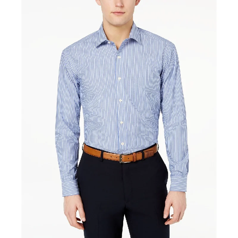 Urban Polished Classic Styles Club Room Men's Classic/Regular Fit Stripe Dress Shirt Navy Size 32-33 Urban Polished Classic Styles Club Room Men's Classic/Regular Fit Stripe Dress Shirt Navy Size 32-33