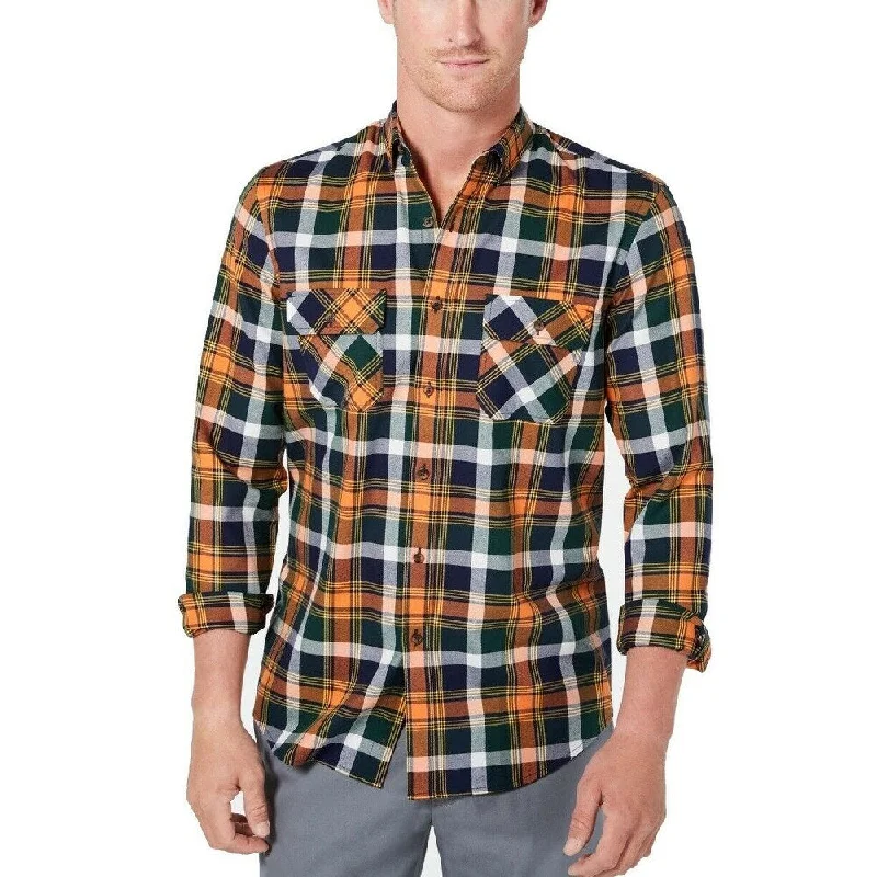 Casual Minimal Casual Fits Club Room Men's Plaid Flannel Shirt Pine Size Extra Large Casual Minimal Casual Fits Club Room Men's Plaid Flannel Shirt Pine Size Extra Large