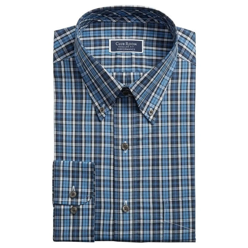 Smart Rugged Fashion Jacket Club Room Men's Stretch Blackwatch Tartan Dress Shirt Navy Size 36-37 Smart Rugged Fashion Jacket Club Room Men's Stretch Blackwatch Tartan Dress Shirt Navy Size 36-37