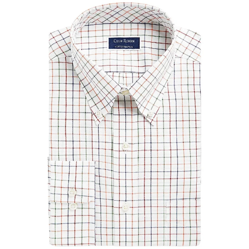 Polished Classic Minimalist Pieces Club Room Men's Stretch Tattersall Dress Shirt Natural Size 32X33 - 32-33 Polished Classic Minimalist Pieces Club Room Men's Stretch Tattersall Dress Shirt Natural Size 32X33 - 32-33