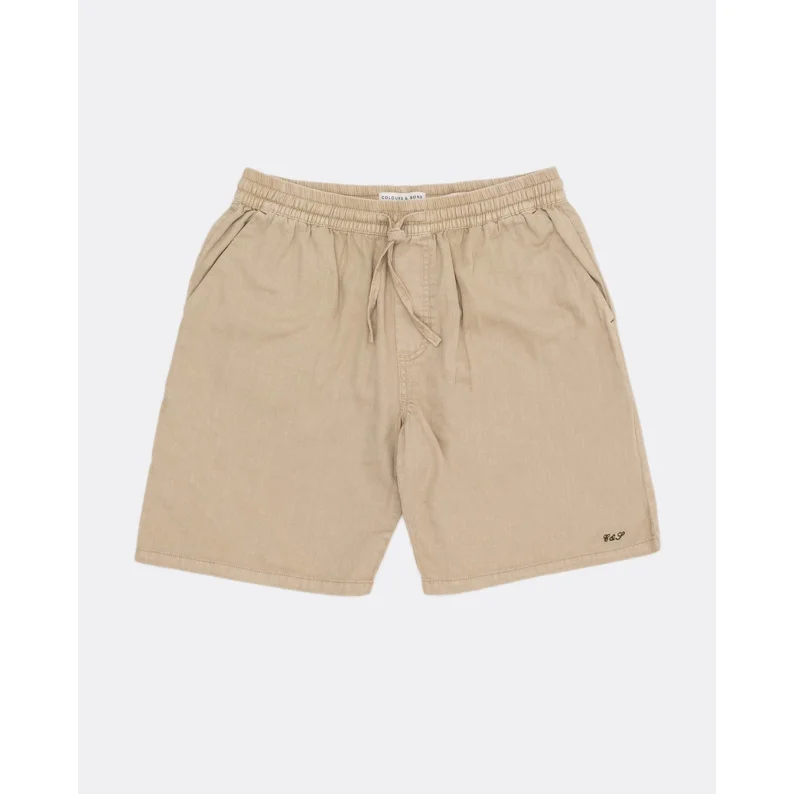 Classic Edge Minimal Apparel Colours And Sons Linen Blend Shorts 9223-980 - Beige