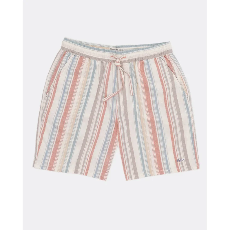 Effortless Rugged Everyday Jeans Colours And Sons Linen Blend Shorts Multicolour Stripes 9223-987 Effortless Rugged Everyday Jeans Colours And Sons Linen Blend Shorts Multicolour Stripes 9223-987