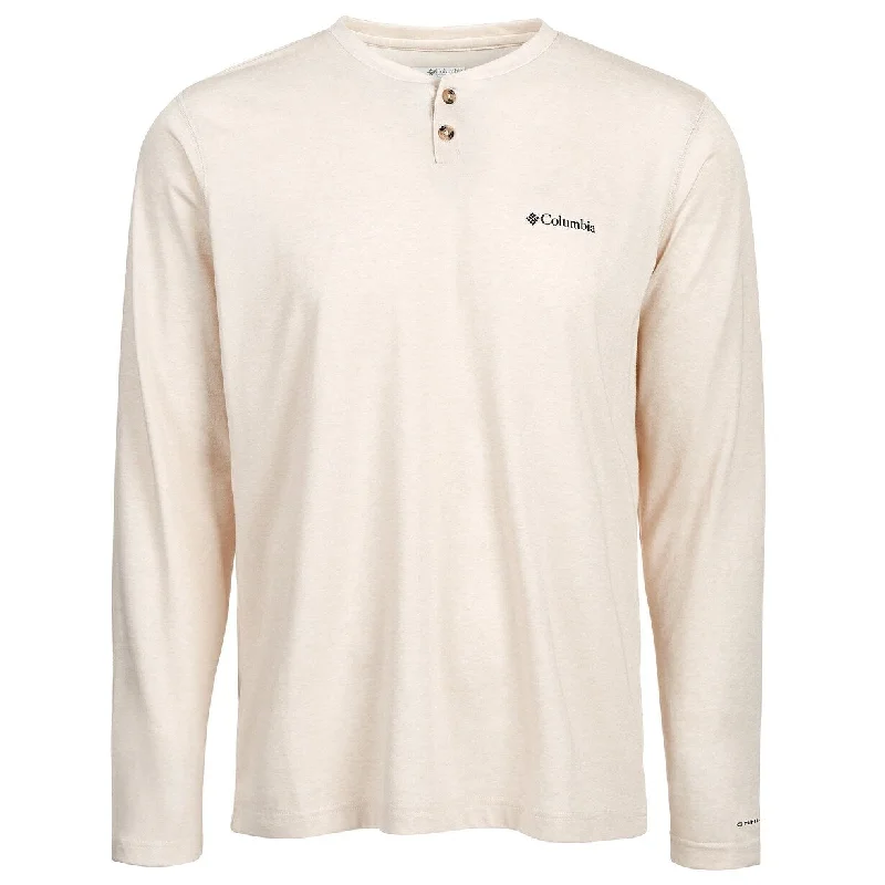 Vintage Contemporary Relaxed T-shirts Columbia Men's Thistletown Park Long Sleeve Henley Shirt Beige Size Medium Vintage Contemporary Relaxed T-shirts Columbia Men's Thistletown Park Long Sleeve Henley Shirt Beige Size Medium