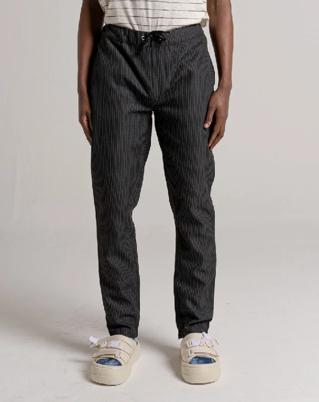 Retro Street Outdoor Gear CONQUISTADOR MEN'S PINSTRIPE TROUSER - BLACK