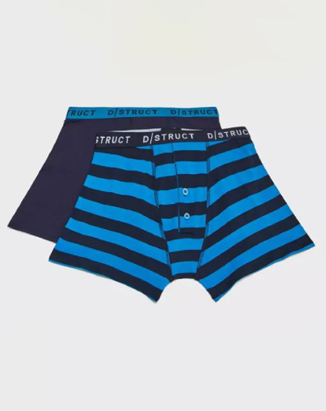 Relaxed Rebel Casual Button-ups DALMAX MEN'S TWO PACK BOXER SHORTS | BLUE