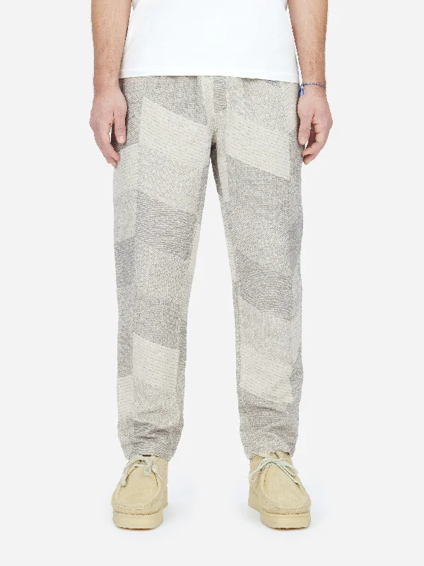 Casual Rebel Comfort Jackets Drawstring Pant ~ Ash Zig-Zag Jacquard