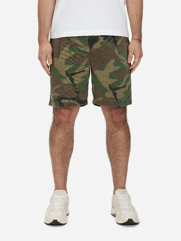 Relaxed Street Relaxed T-shirts Drawstring Shorts ~ Camo Twill