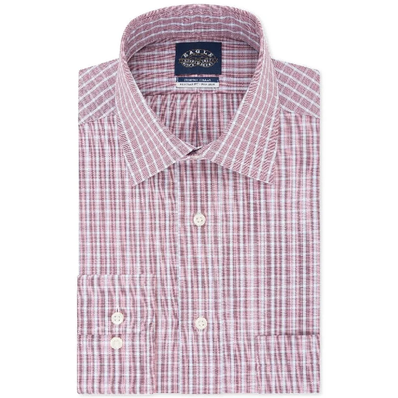 Minimal Luxe Trendy Pants Eagle Men's Classic/Regular Fit Non-Iron Stretch Collar Check Dress Shirt Medium Red Size 15X32-33 Minimal Luxe Trendy Pants Eagle Men's Classic/Regular Fit Non-Iron Stretch Collar Check Dress Shirt Medium Red Size 15X32-33