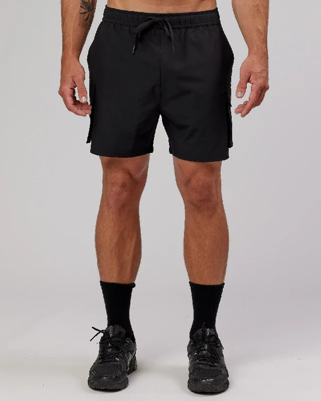 Effortless Classic Versatile Wear Energy Stretch 6" Performance Cargo Shorts - Black Effortless Classic Versatile Wear Energy Stretch 6" Performance Cargo Shorts - Black