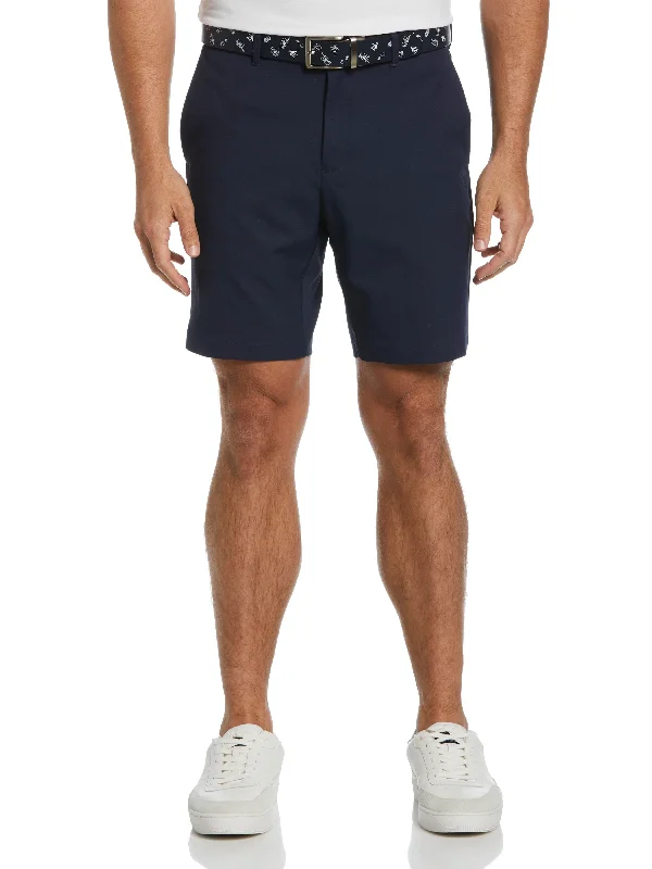 Contemporary Street Casual Outerwear Men's Flat Front Solid Golf Shorts