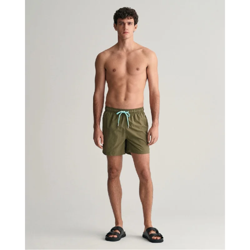 Retro Edge Lightweight Tops GANT Regular Fit Swim Shorts Juniper Green 920006000