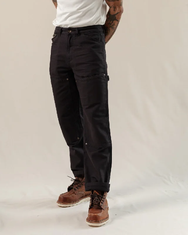 Heritage Relaxed Formal Shirts Garage Double Knee Pants - Black