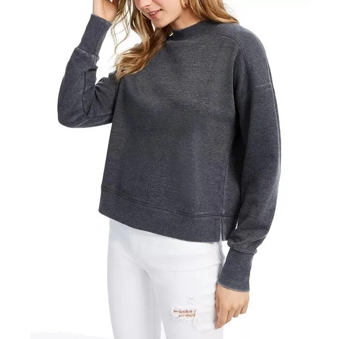 Timeless Minimal Weekend Styles Hippie Rose Juniors' Mock-Neck Sweatshirt Black Size Medium Timeless Minimal Weekend Styles Hippie Rose Juniors' Mock-Neck Sweatshirt Black Size Medium